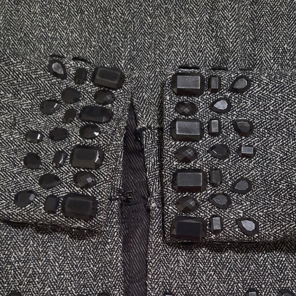 White House Black Market Gray Blazer with Black Accents - Picture 6 of 10